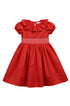 Vestido Infantil Vermelho com Bordado Smock — foto 2