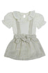 Conjunto para Bebê Menina Salopete Margaridas com Body Gola Babado — foto 2