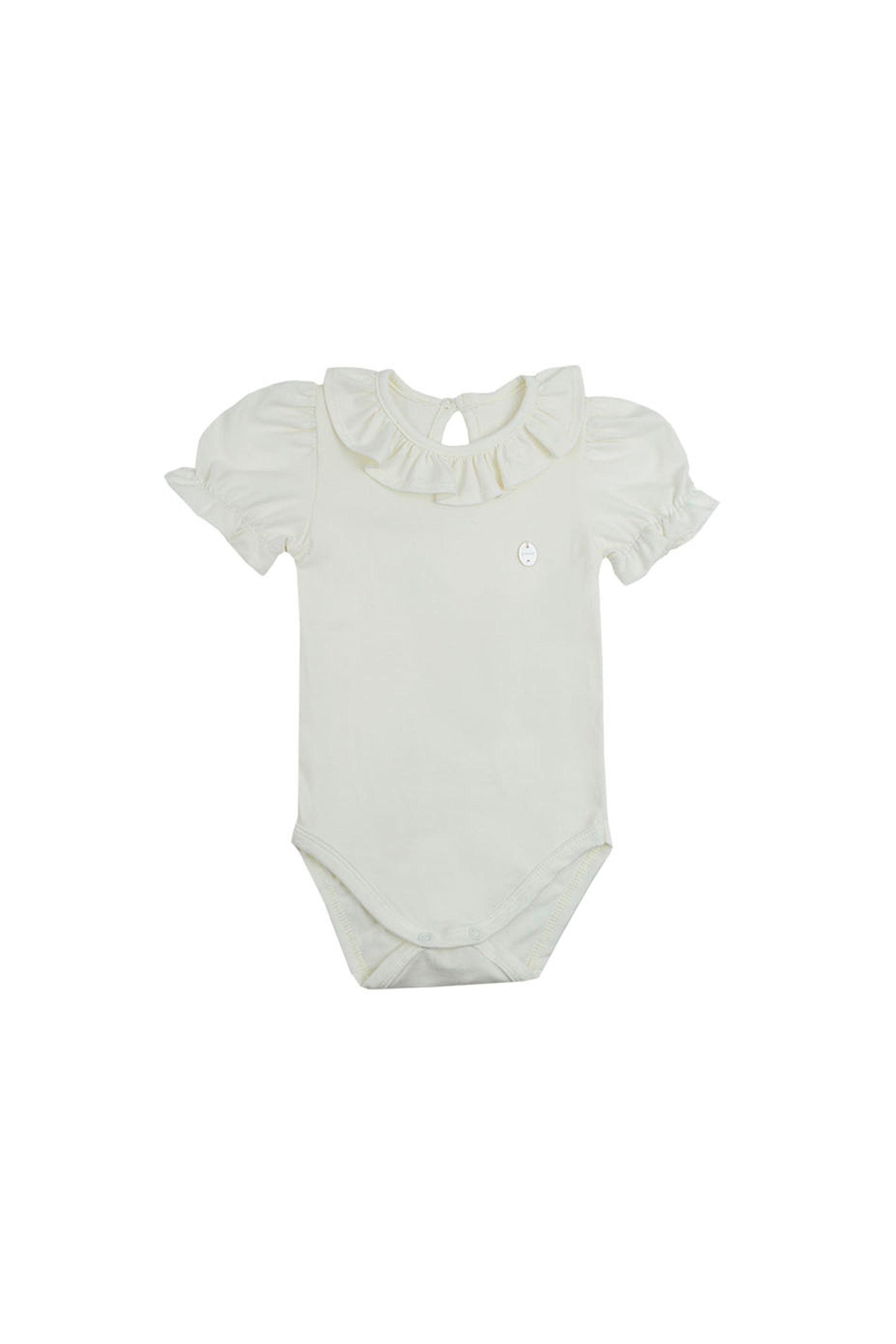 Conjunto para Bebê Menina Salopete Margaridas com Body Gola Babado — foto 4
