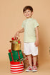Camisa Infantil Menino Manga Curta Gola Padre Verde Claro — foto 4