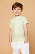 Camisa Infantil Menino Manga Curta Gola Padre Verde Claro — foto 1