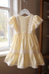 Vestido Infantil Amanda Amarelo com Babados e Renda Guipir — foto 2
