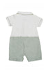 Macacão Curto Polo Oliver Bebê Menino Verde e Off White — foto 3
