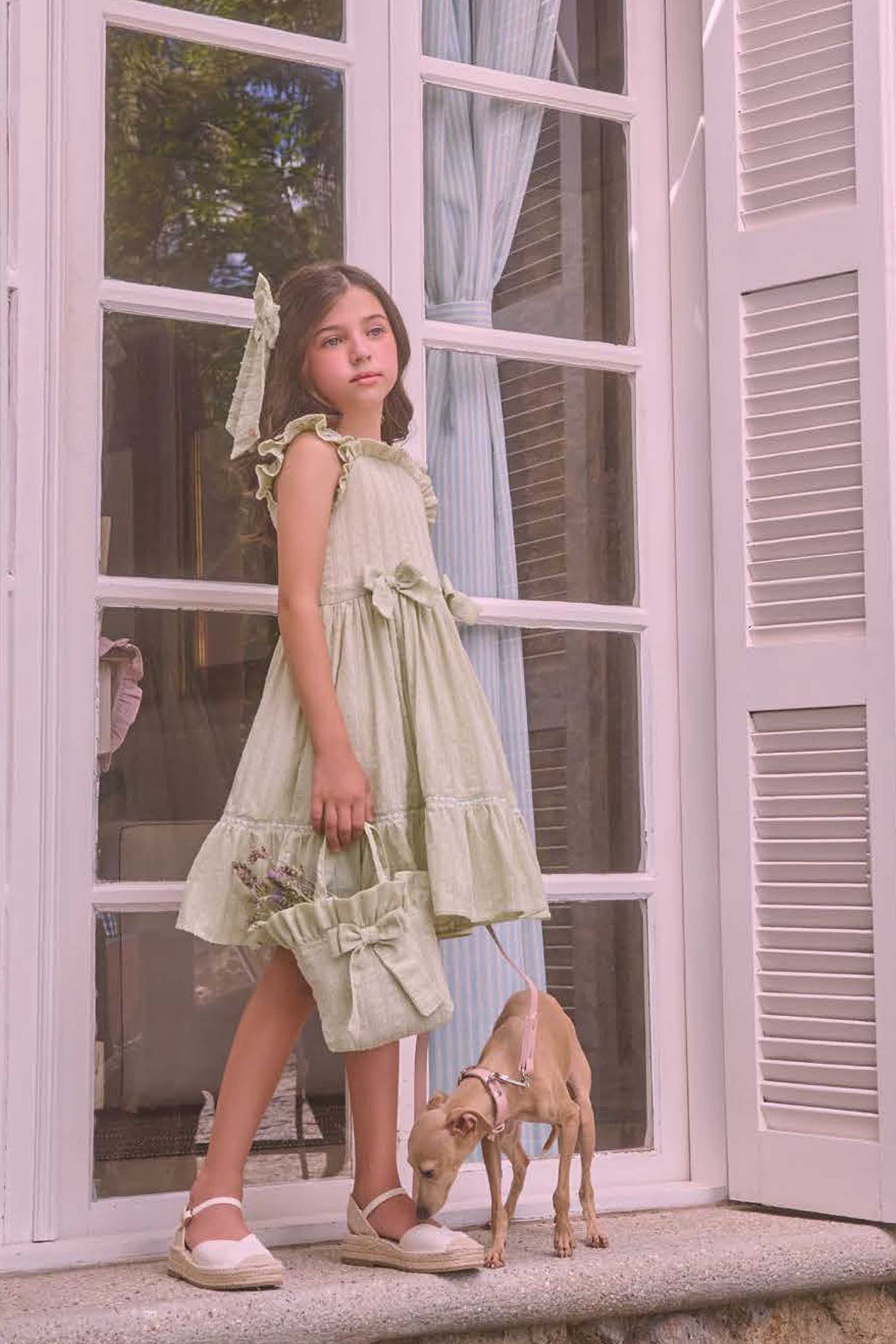 Vestido Infantil Verão Pipoquinha Verde Claro — foto 3