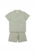 Conjunto Infantil Camisa e Bermuda Xadrez Pistache — foto 2