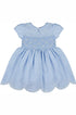 Vestido Infantil Azul Claro com Barra e Gola Festonê — foto 2