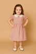 Vestido Infantil Listrado com Gola Bordada Sailor — foto 1