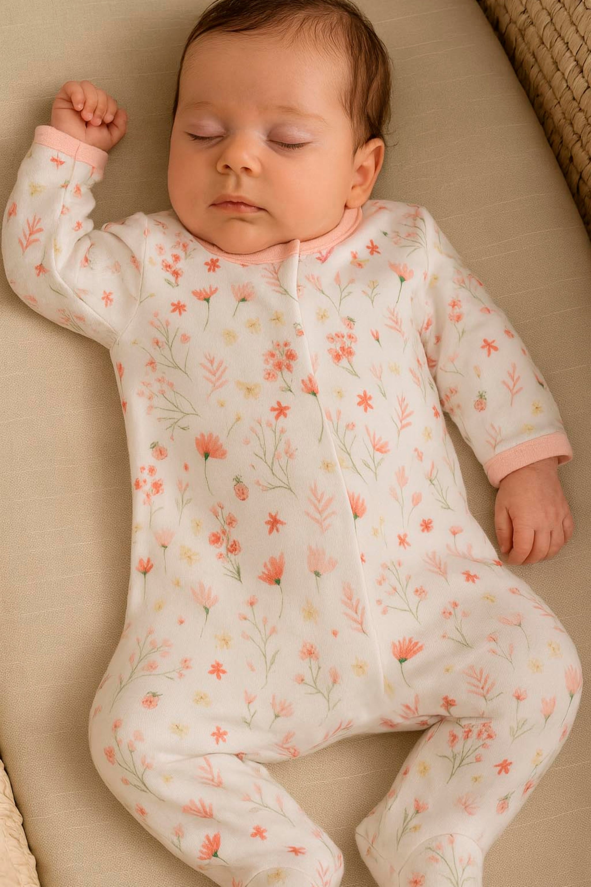 Macacão Bebê Comprido com Zíper Joaninha Algodão Egípcio — foto 1