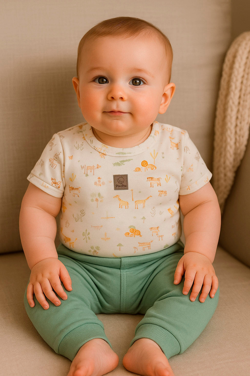 Conjunto Bebê Menino Body e Calça Selva Algodão Egípcio — foto 1