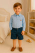 Camisa Manga Longa Infantil Urso Azul Claro — foto 1