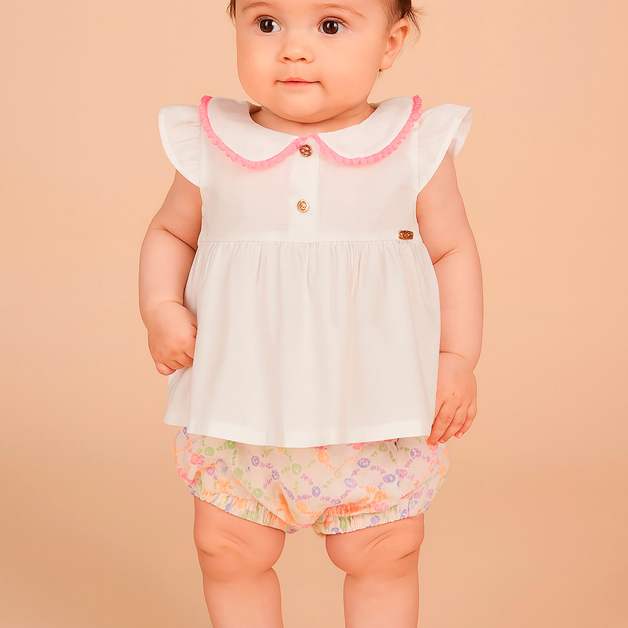 Conjunto Bebê Menina Blusa e Tapa Fralda — foto 1