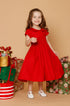 Vestido Infantil Casinha de Abelha Vermelho Escuro — foto 1