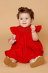 Vestido Bebê Russinho Amélie Vermelho Pérola — foto 1