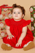 Vestido Bebê Russinho Amélie Vermelho Pérola — foto 4