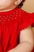 Vestido Bebê Russinho Amélie Vermelho Pérola — foto 3