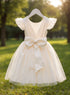 Vestido Festa Infantil Tule Marfim Pipoquinha — foto 4