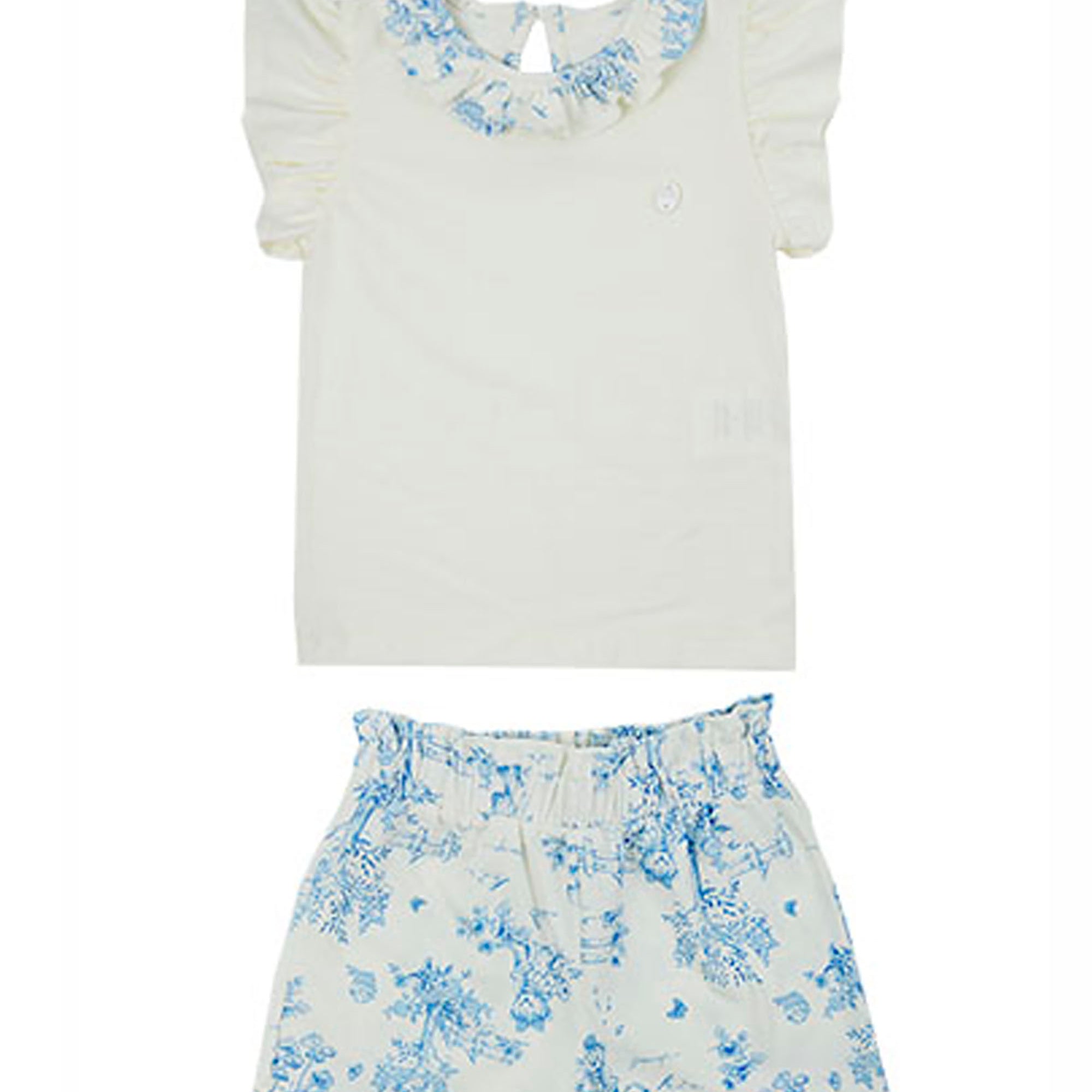 Conjunto Infantil Menina Blusa e Shorts Azul Claro — foto 1