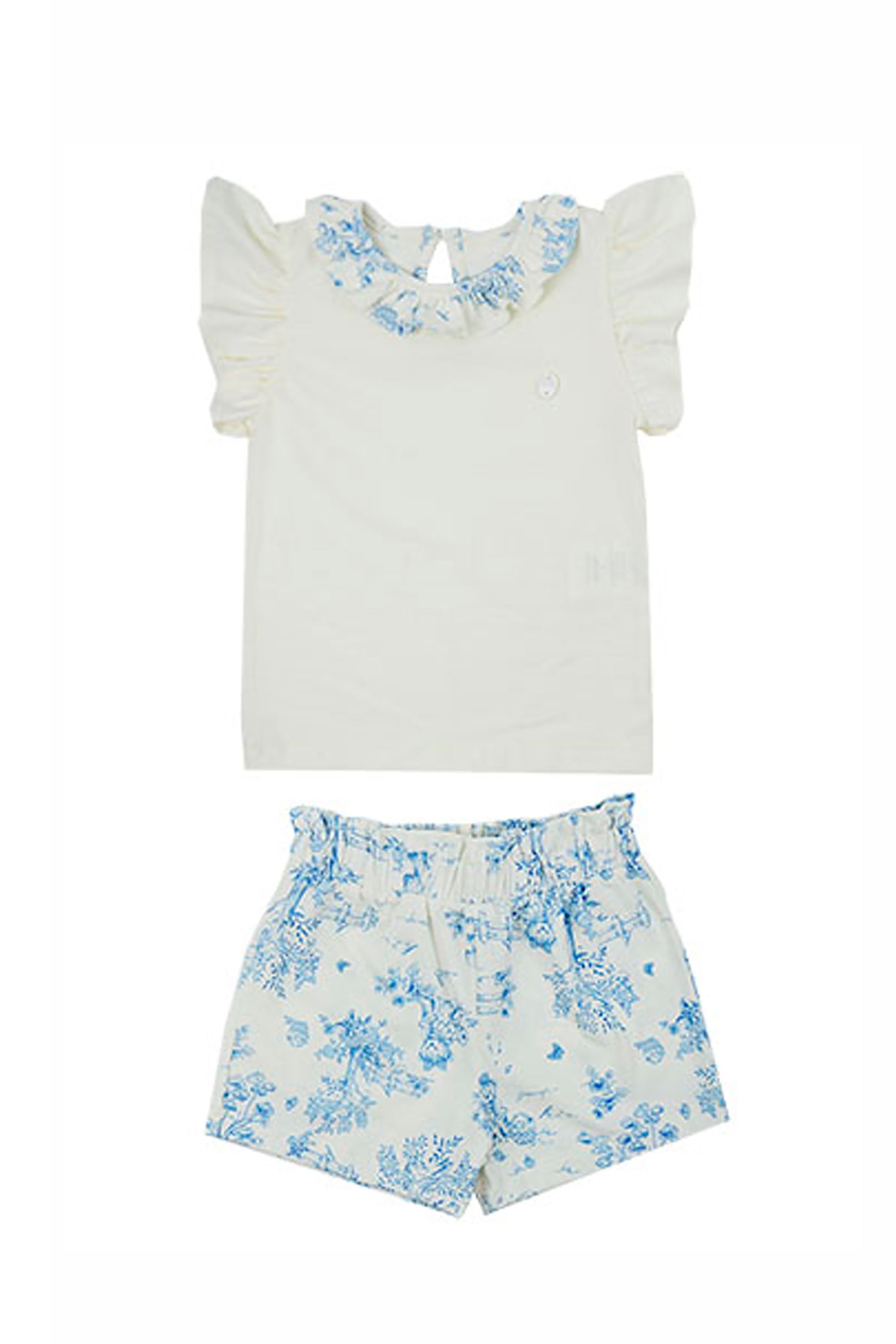 Conjunto Infantil Menina Blusa e Shorts Azul Claro — foto 1