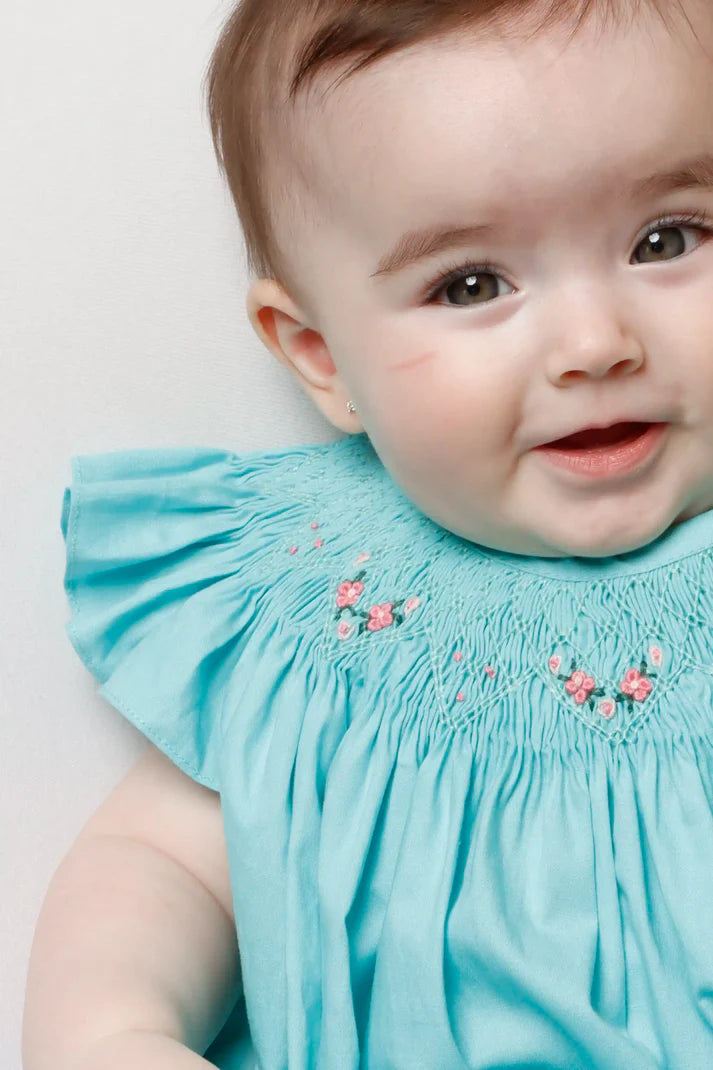 Conjunto Bata e Tapa Fraldas Russinho Azul Tiffany