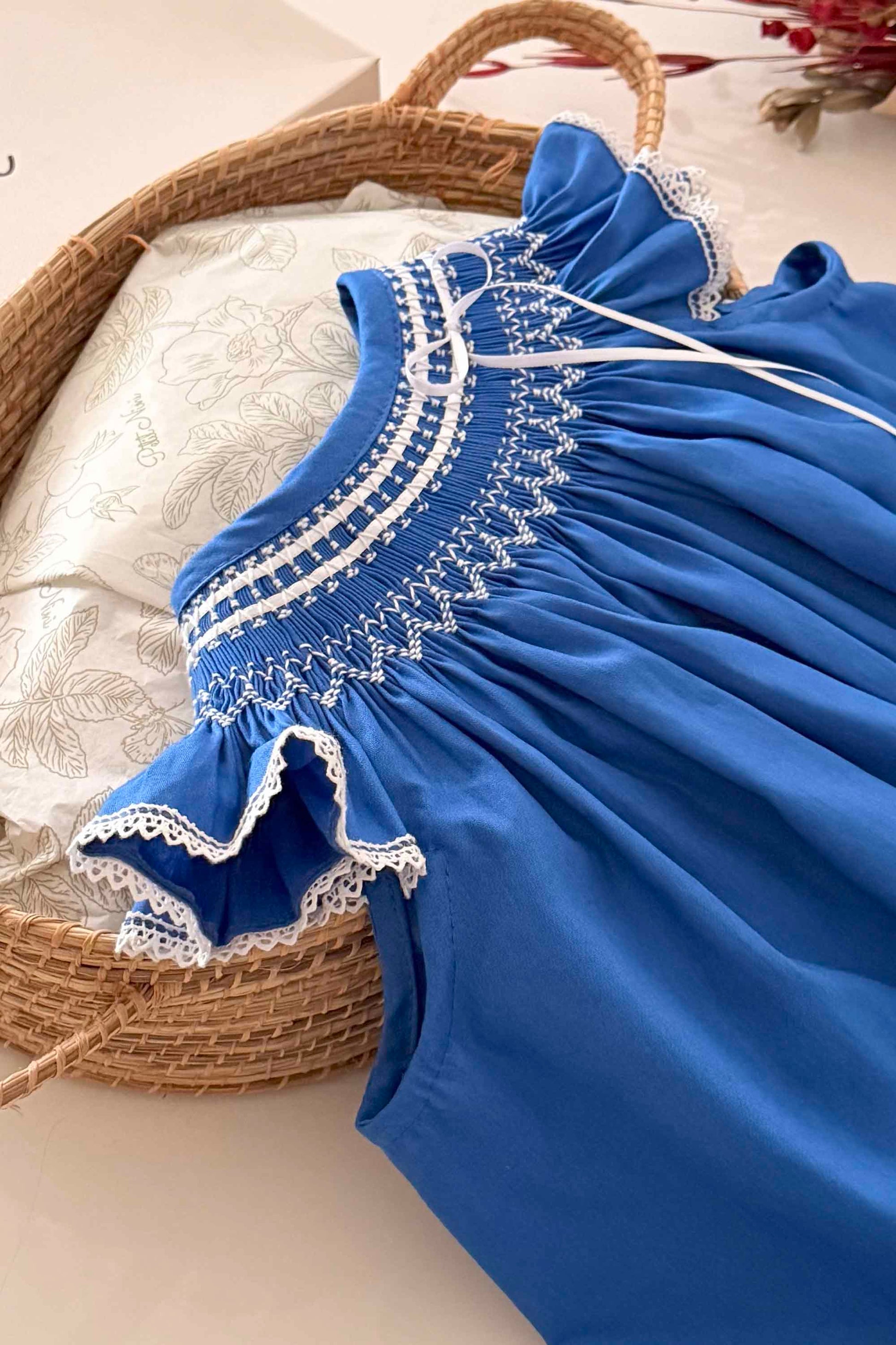 Vestido Bebê Russinho Casinha de Abelha Azul Royal — foto 5
