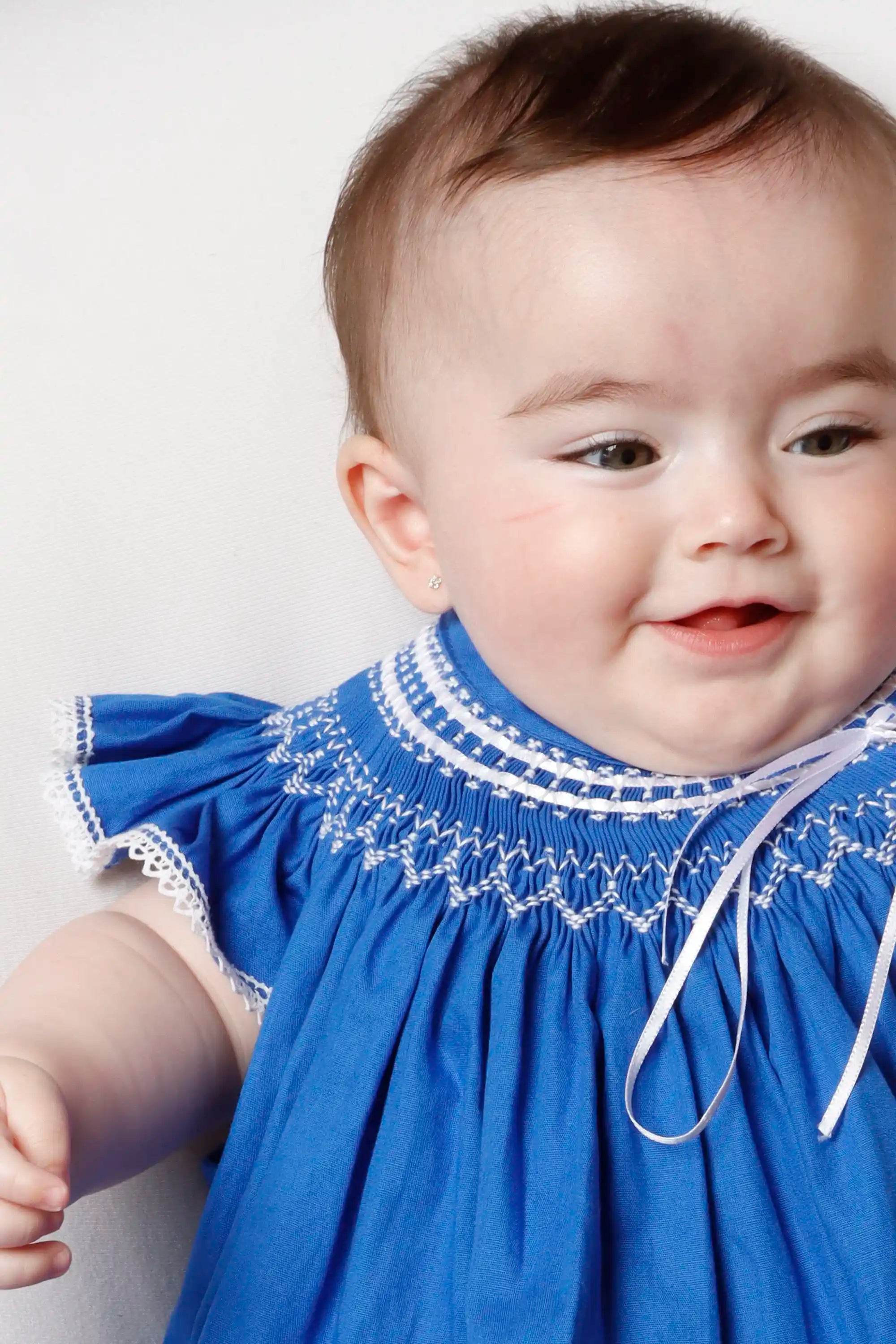 Vestido Bebê Russinho Casinha de Abelha Azul Royal — foto 2