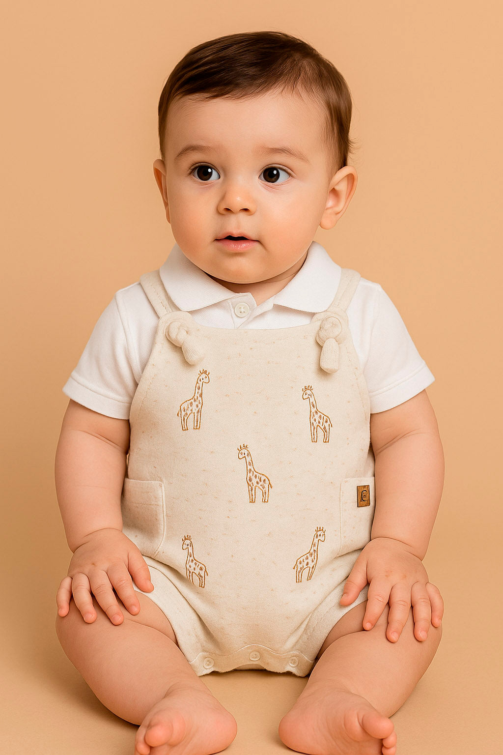 Jardineira Bebê Menino Girafas — foto 1
