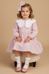 Vestido Vichy Rosa com Gola Bordada de Cerejas — foto 1