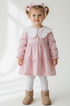 Vestido Vichy Rosa com Gola Bordada de Cerejas — foto 3