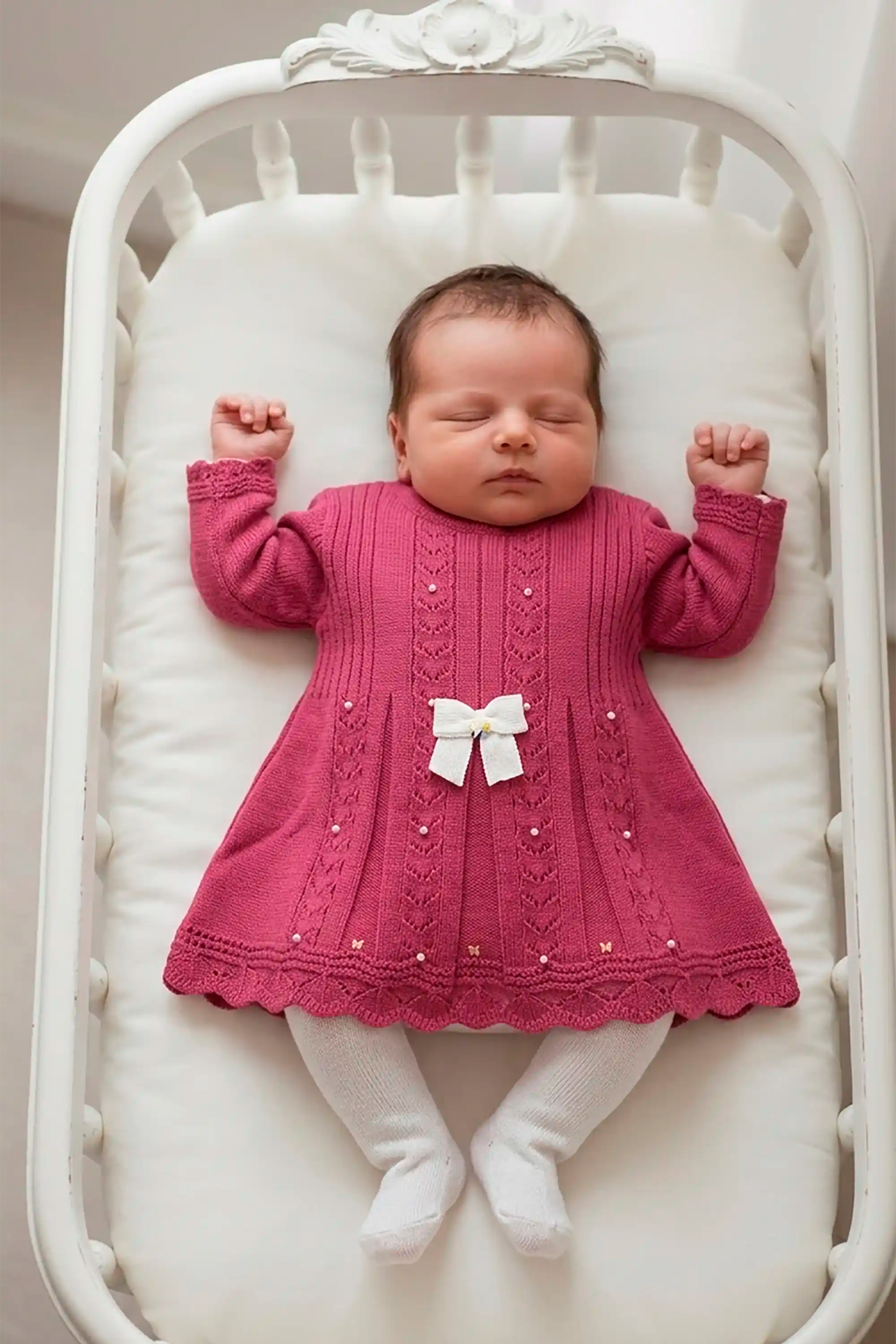 Vestido Leque Saída de Maternidade Maria Helena Pink — foto 1