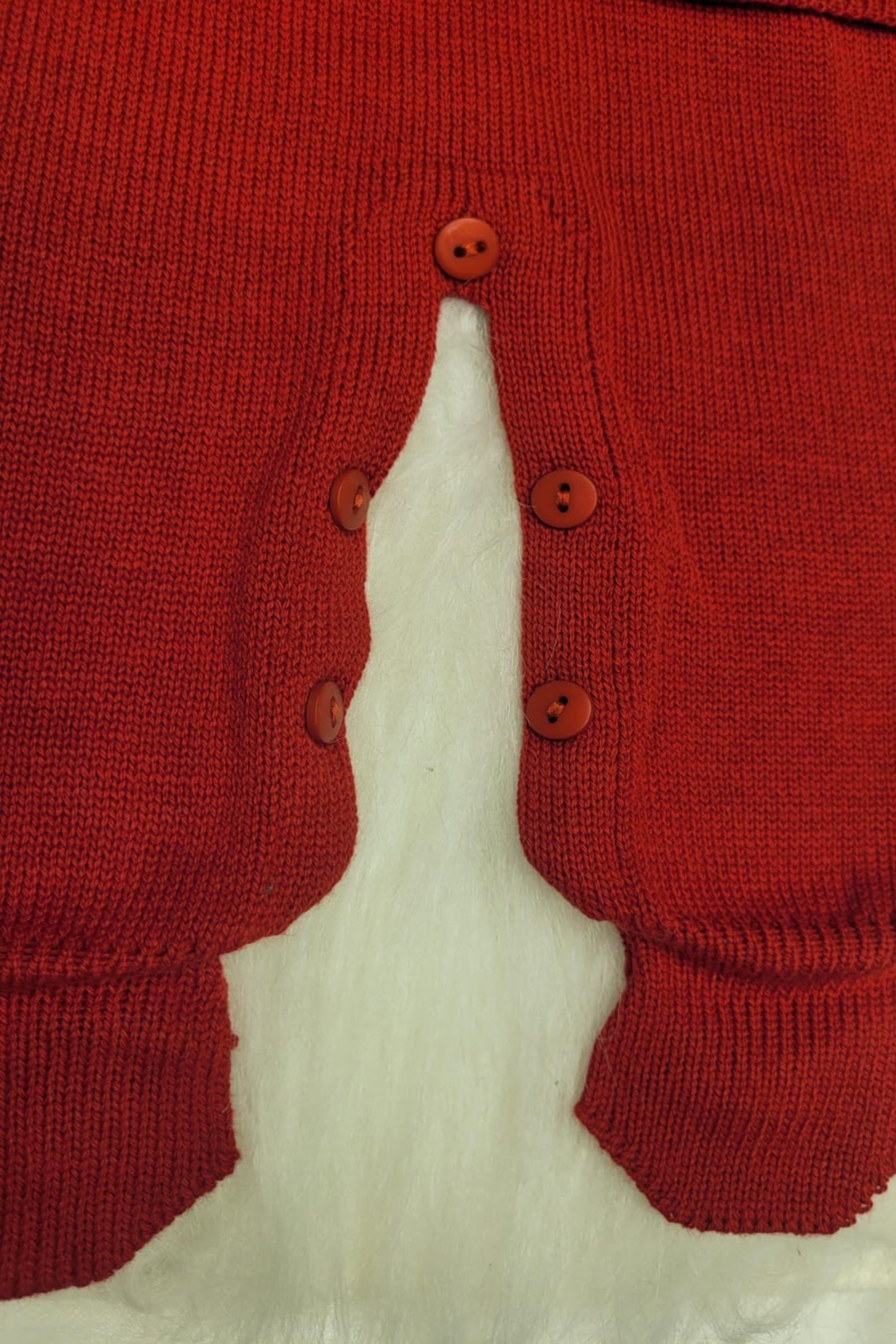 Macacão para Maternidade em Tricô Urso Vermelho — foto 4