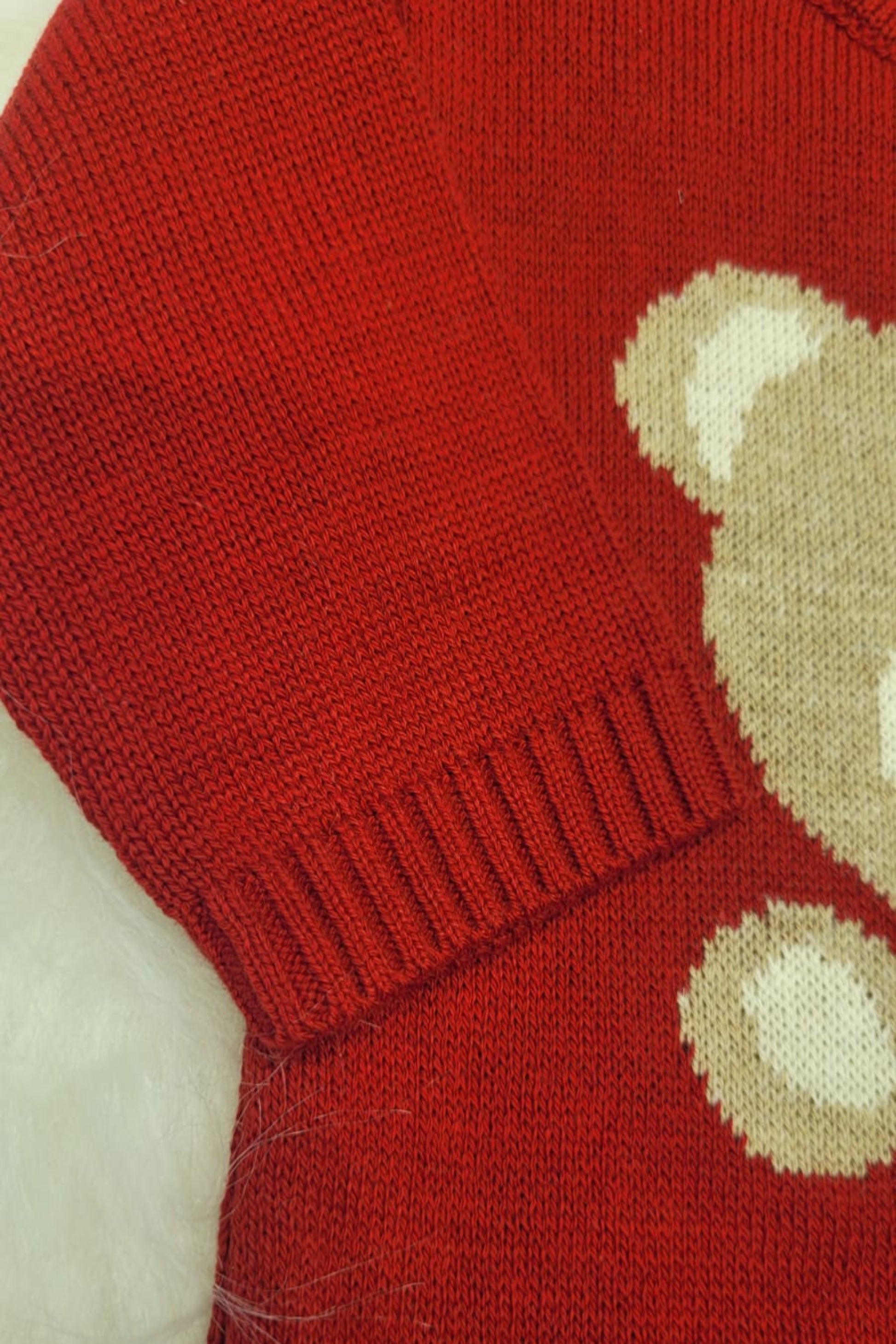 Macacão para Maternidade em Tricô Urso Vermelho — foto 5