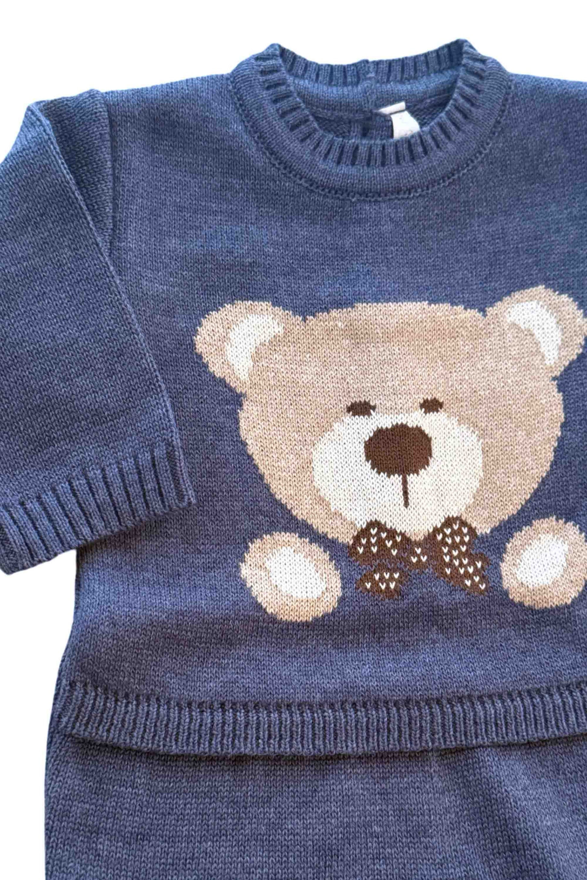 Macacão para Maternidade em Tricô Urso Indigo — foto 3