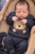 Macacão para Maternidade em Tricô Urso Indigo — foto 5