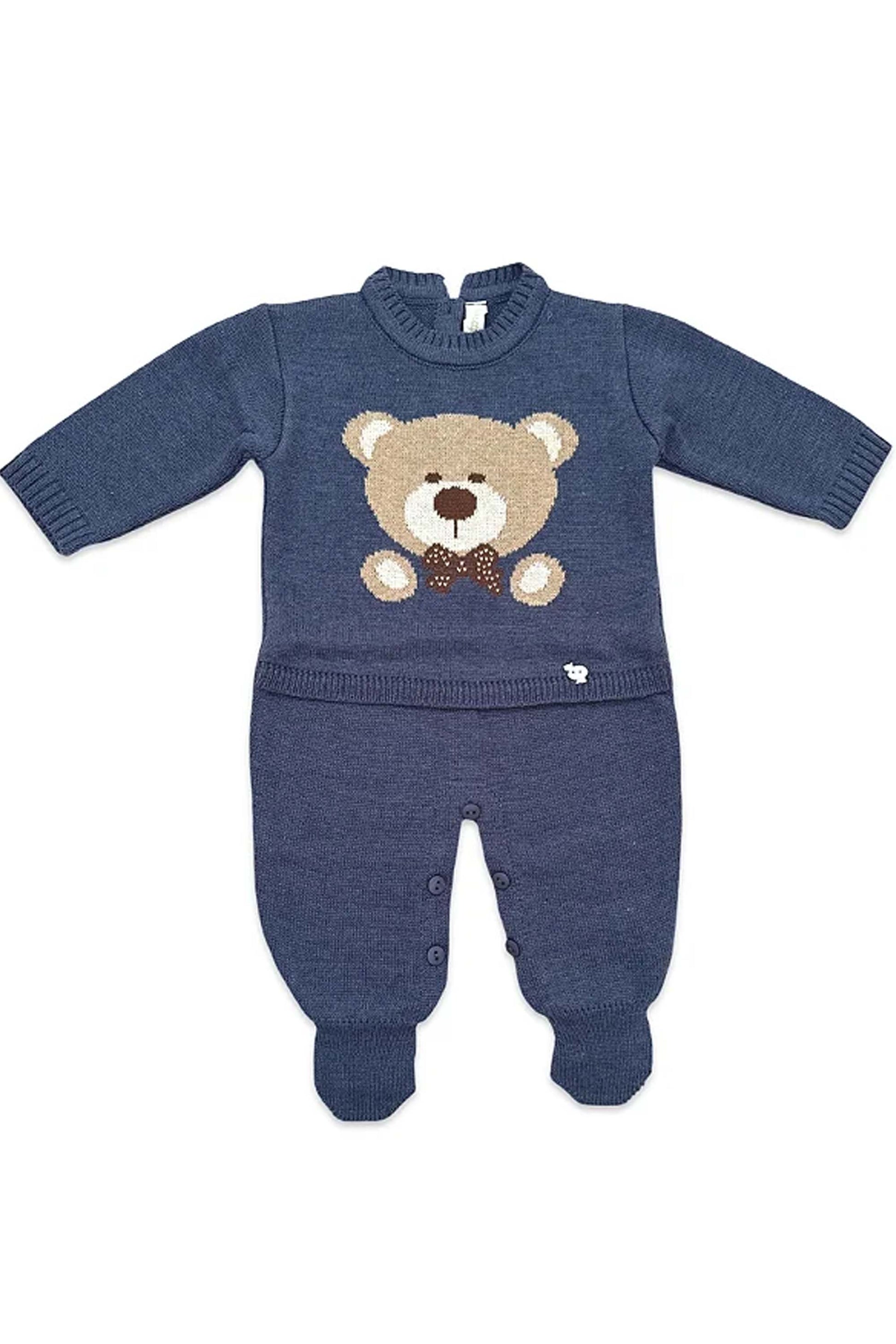 Macacão para Maternidade em Tricô Urso Indigo — foto 2