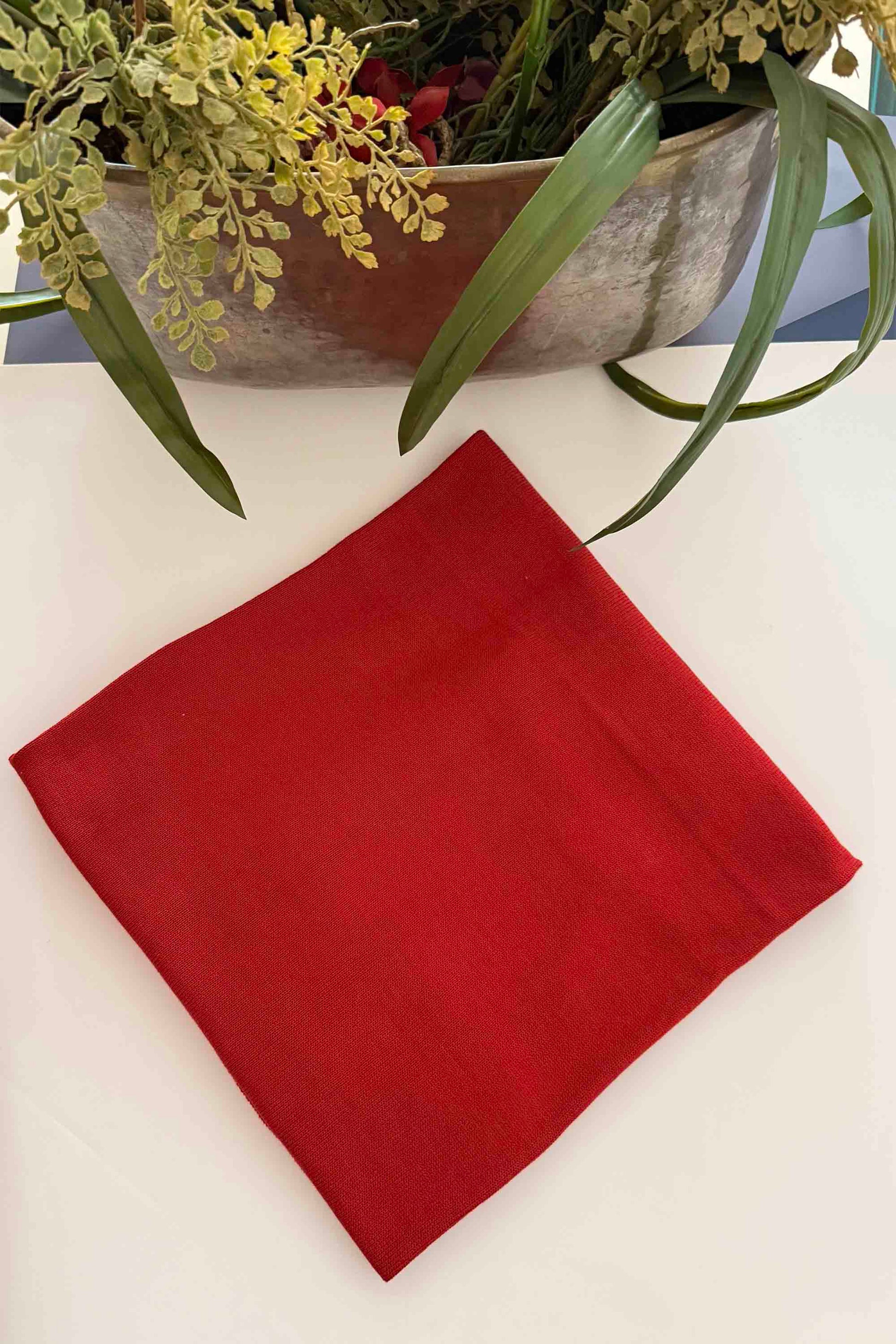 Manta em Tricot Lisa para Maternidade Vermelha — foto 1