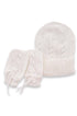 Kit Gorro e Luva Tricô Recém-Nascido Off White — foto 2