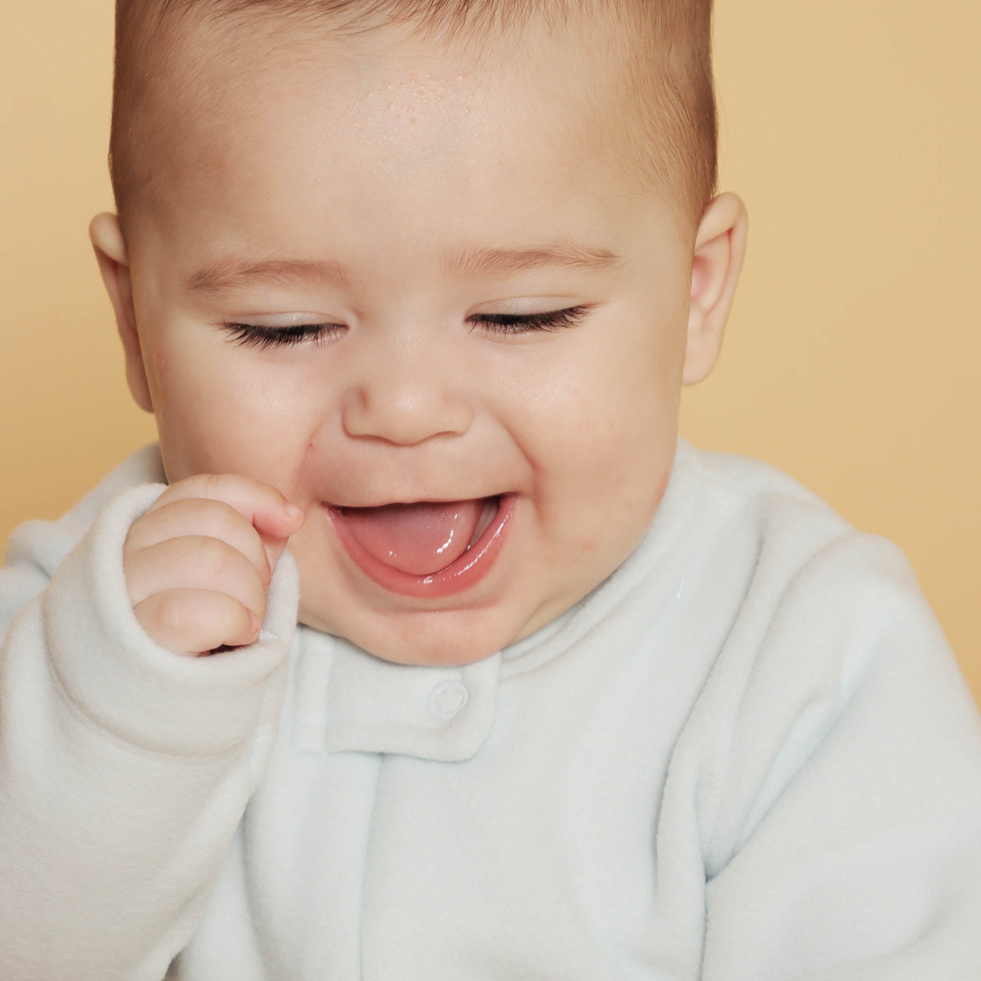 Macacão Bebê Soft Azul Claro com Detalhe Urso — foto 1