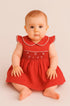 Vestido Casinha de Abelha Bebê Poá Vermelho — foto 1