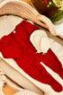 Macacão Tricô Saída de Maternidade Giovana Vermelho — foto 2