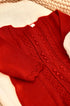 Macacão Tricô Saída de Maternidade Giovana Vermelho — foto 4