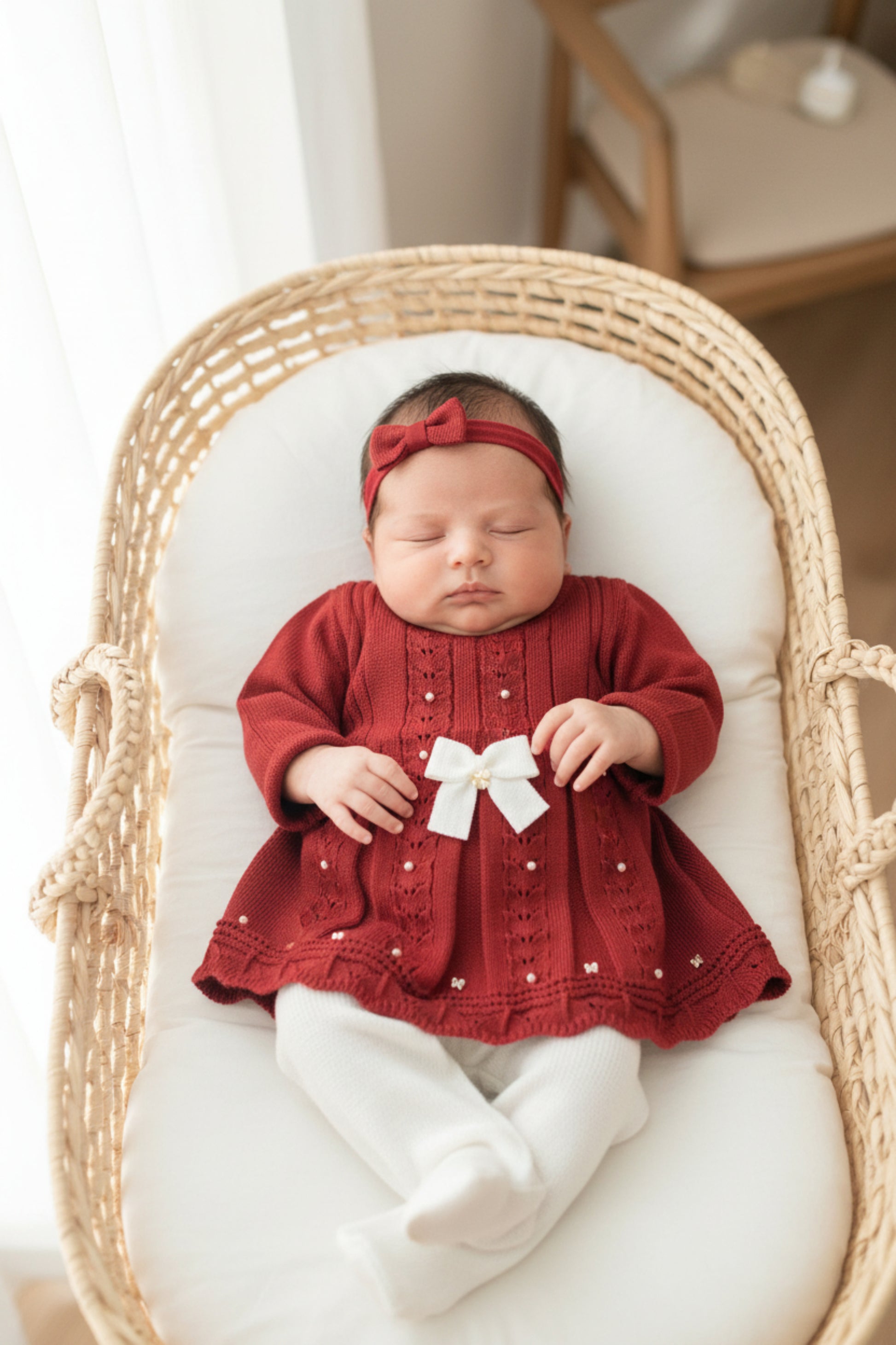 Vestido Maternidade Barra Leque Maria Helena Vermelha — foto 1