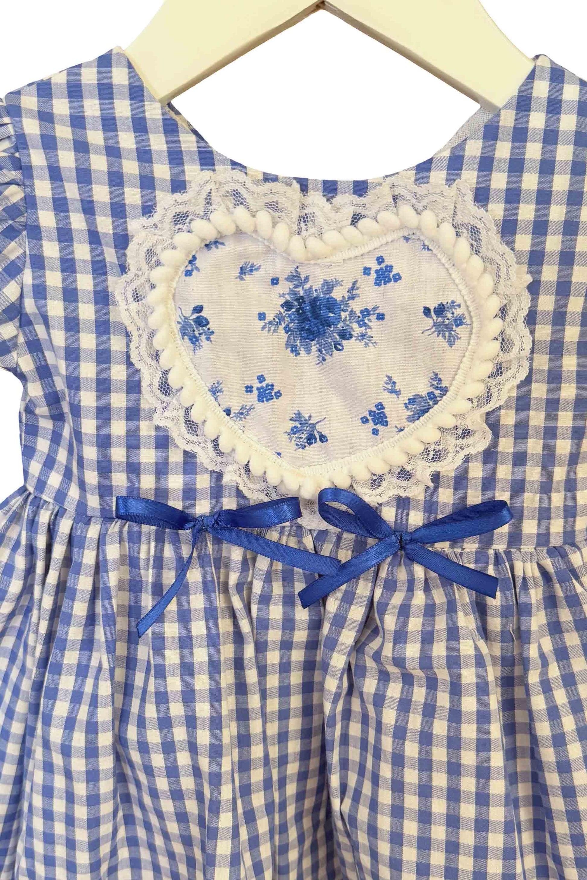 Vestido Junino para Bebê Xadrez Azul Isabela — foto 3