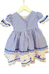 Vestido Junino para Bebê Xadrez Azul Isabela — foto 4