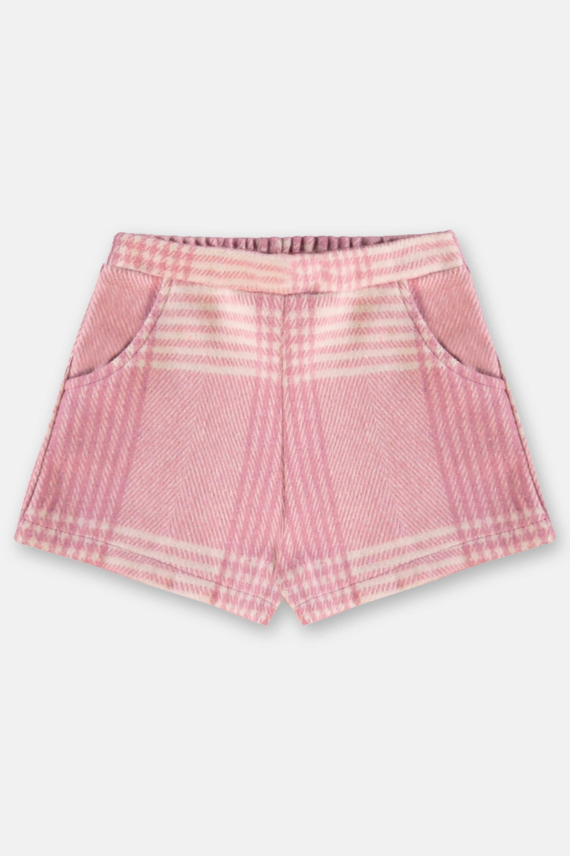 Conjunto Infantil Blusa Manga Longa e Shorts Xadrez para Meninas — foto 5
