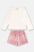 Conjunto Infantil Blusa Manga Longa e Shorts Xadrez para Meninas — foto 3
