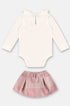 Conjunto Menina Body com Saia Xadrez para Bebê — foto 3