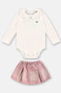 Conjunto Menina Body com Saia Xadrez para Bebê — foto 2