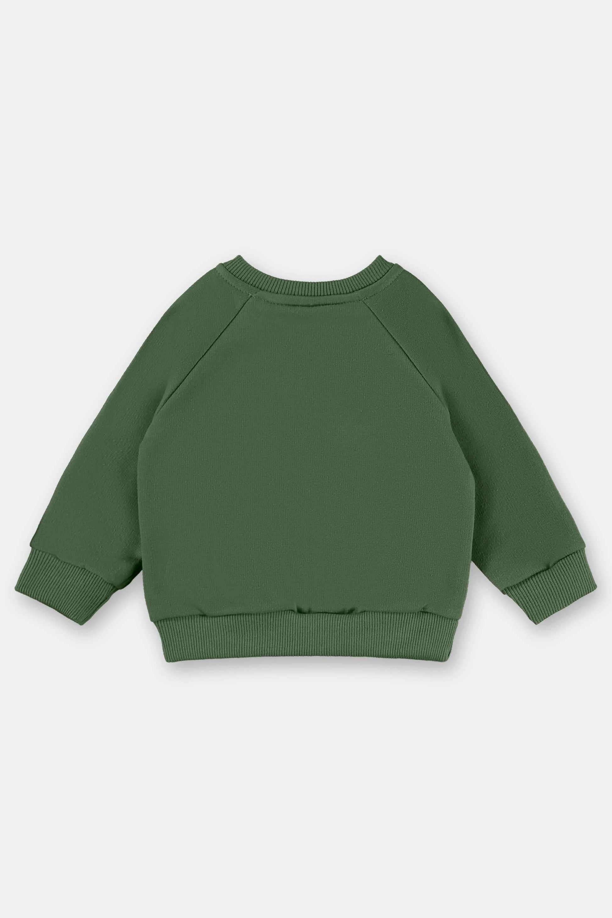 Conjunto de Moletom Infantil Blusão e Calça Verde Estampa Gato para Meninos — foto 5
