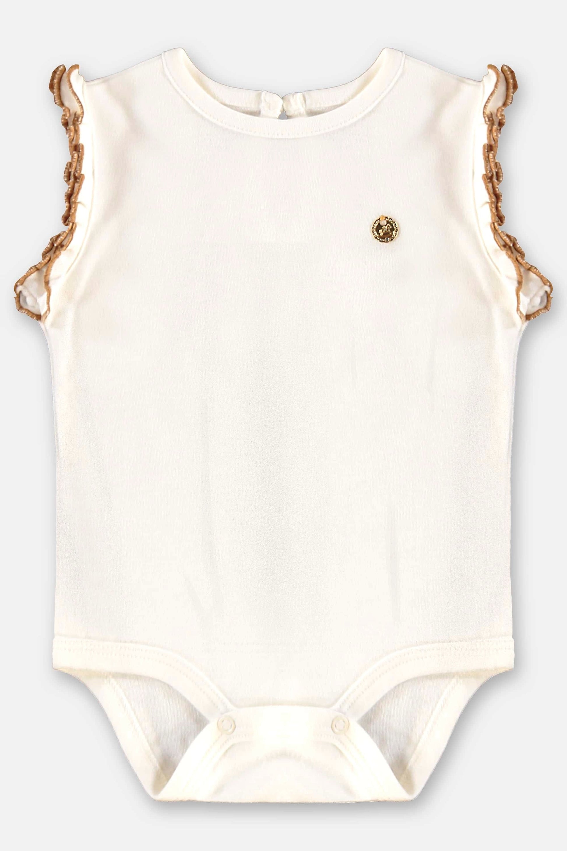 Conjunto Bebê Menina Body Regata e Shorts Bege — foto 5