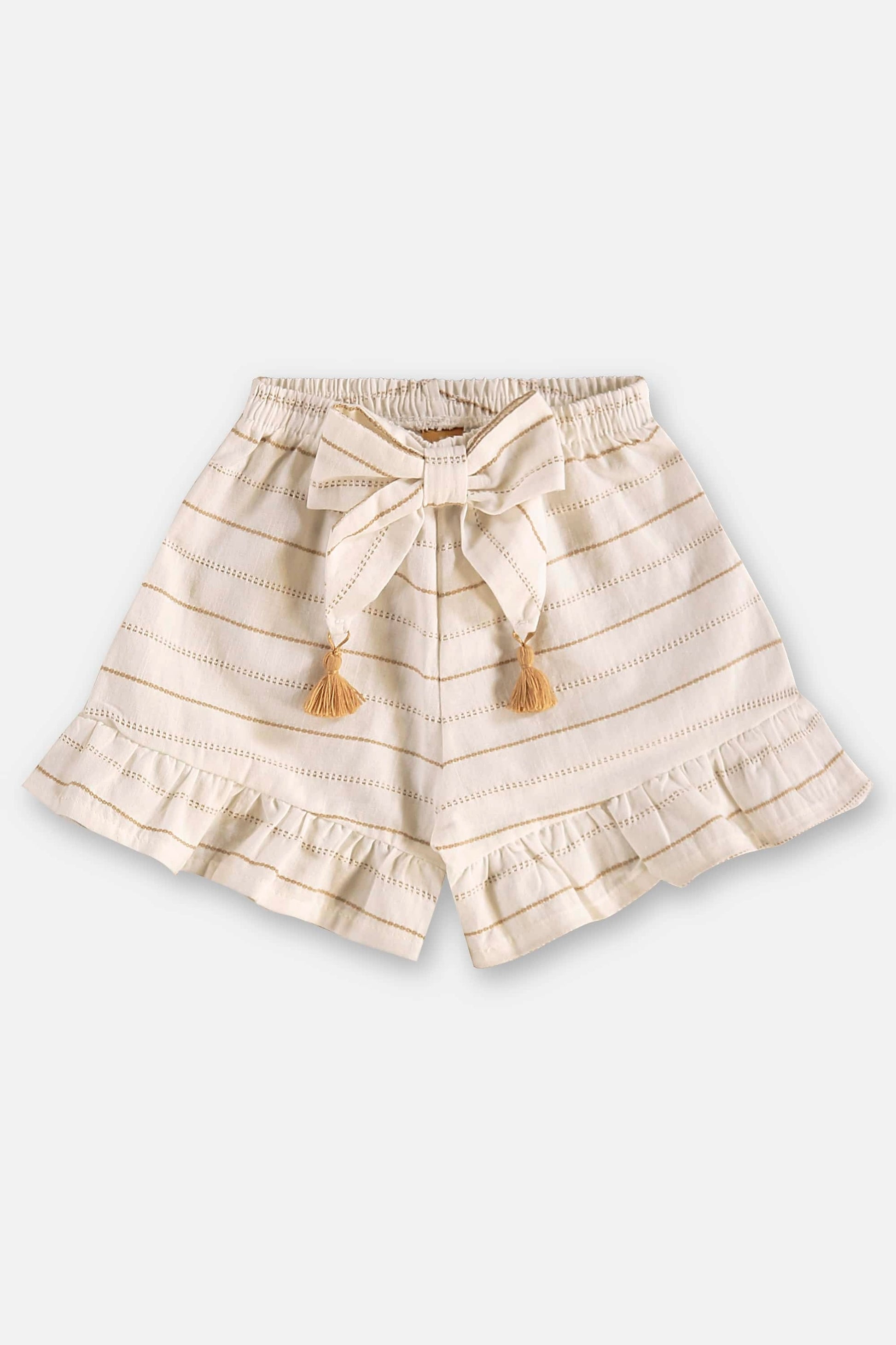 Conjunto Bebê Menina Body Regata e Shorts Bege